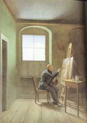 Georg Friedrich Kersting Friedrich Painting in his Studio (mk10) France oil painting art